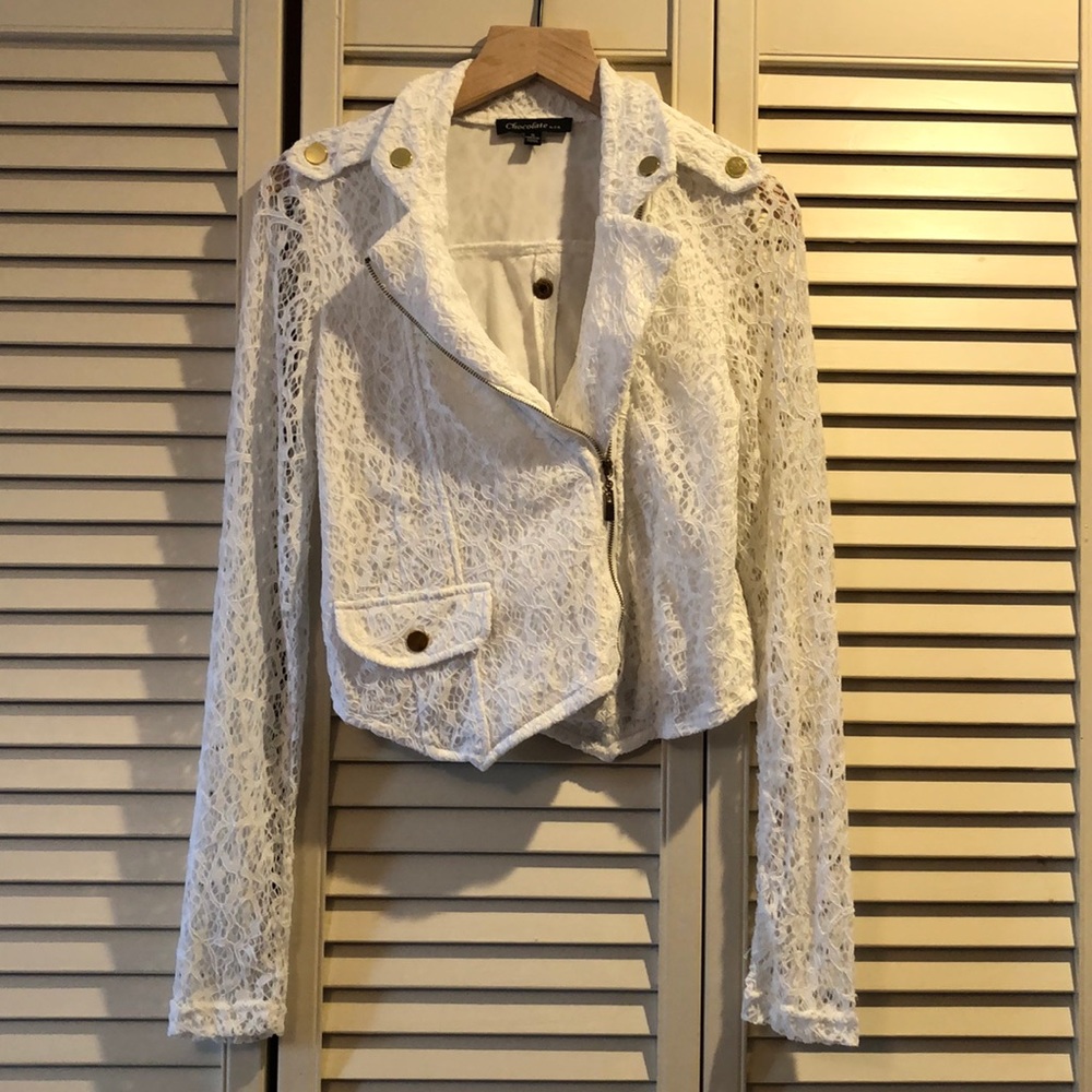 White Lace Blazer